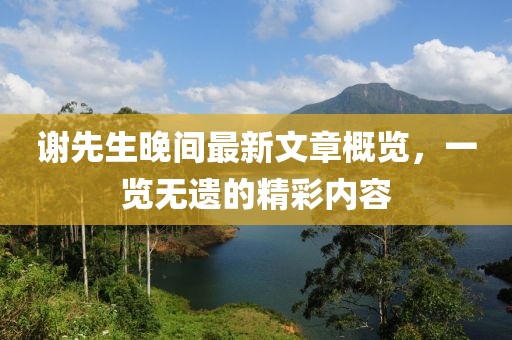 謝先生晚間最新文章概覽，一覽無遺的精彩內(nèi)容
