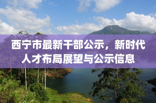 西寧市最新干部公示，新時代人才布局展望與公示信息