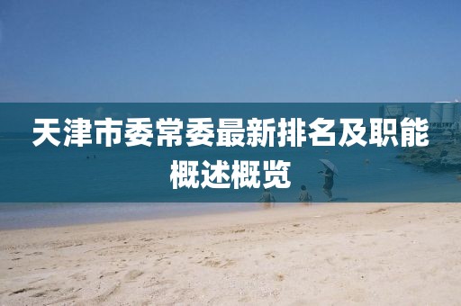 天津市委常委最新排名及職能概述概覽