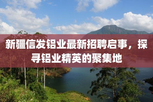 新疆信發(fā)鋁業(yè)最新招聘啟事，探尋鋁業(yè)精英的聚集地