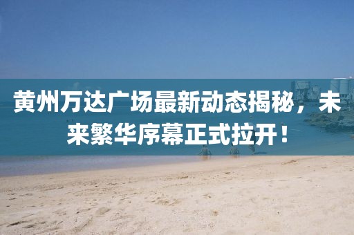 黃州萬達(dá)廣場最新動態(tài)揭秘，未來繁華序幕正式拉開！