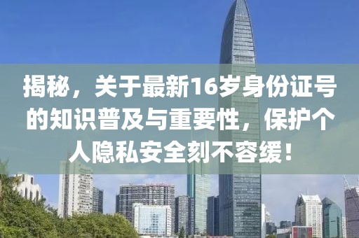 揭秘，關(guān)于最新16歲身份證號的知識普及與重要性，保護(hù)個人隱私安全刻不容緩！