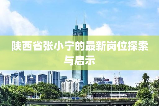 陜西省張小寧的最新崗位探索與啟示