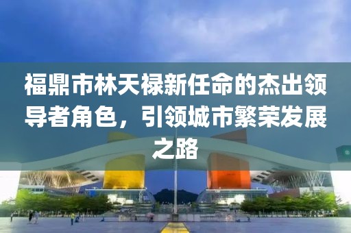 福鼎市林天祿新任命的杰出領(lǐng)導(dǎo)者角色，引領(lǐng)城市繁榮發(fā)展之路