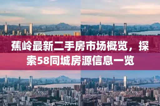 蕉嶺最新二手房市場(chǎng)概覽，探索58同城房源信息一覽
