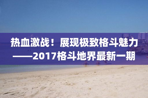 熱血激戰(zhàn)！展現(xiàn)極致格斗魅力——2017格斗地界最新一期
