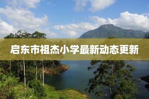 啟東市祖杰小學(xué)最新動(dòng)態(tài)更新