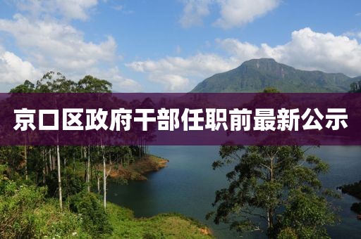 京口區(qū)政府干部任職前最新公示