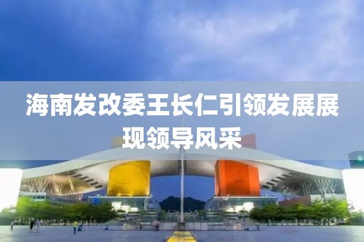 海南發(fā)改委王長仁引領發(fā)展展現(xiàn)領導風采